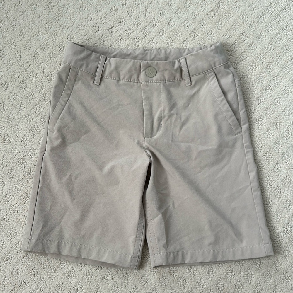 All in Motion Boys Performance Khaki shorts Size 7 adjustable waist golf shorts